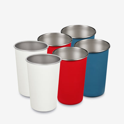 16oz Pint Cup 6-Pack - Red, White & Blue